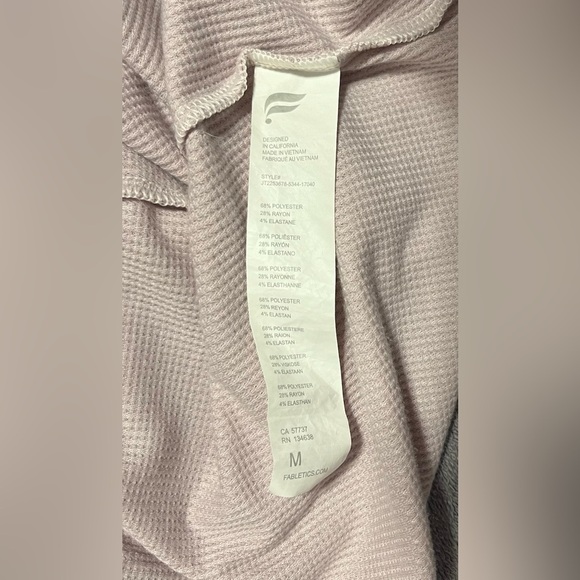 Fabletics Waffle Robe Muted Mauve/Petal Women Size M - Picture 8 of 9